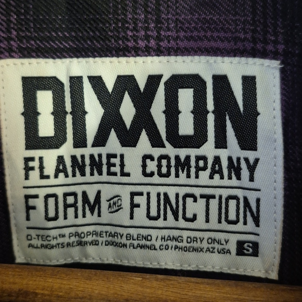 Dixxon Women's Flannel Button Down Shirt | Purple & Black Plaid | Size Small - Picture 5 of 9
